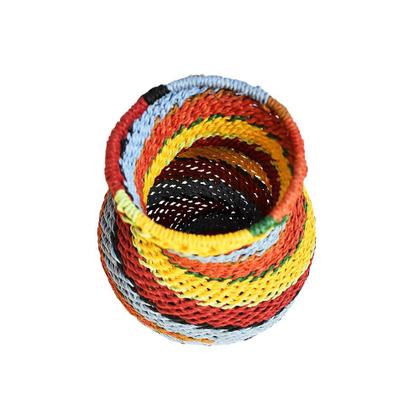 Imagem de Cesto de Corda Vermelho e Amarelo BTC 10x20cm