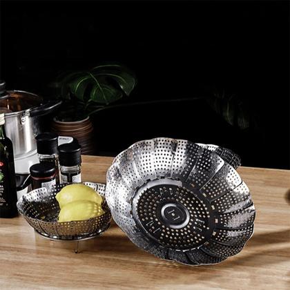 Imagem de Cesto de Cozimento a Vapor para Cozinhar Legumes Aço Inox 26cm Haüskraft