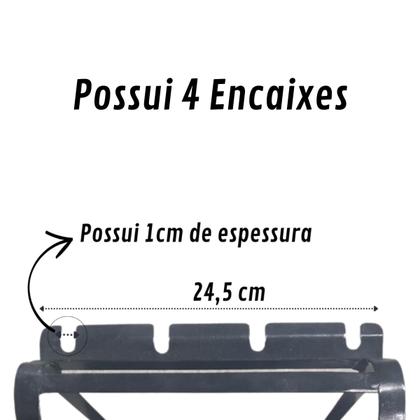 Imagem de Cesto de Lenha Suporte Encaixe Acessórios Ouro Envelhecido