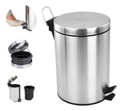 Imagem de Cesto De Lixo 12 lts 100% Inox C/ Pedal Banheiro