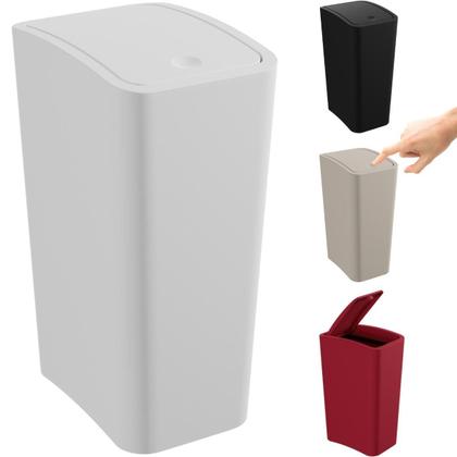 Imagem de Cesto De Lixo 8L Com Tampa Click Retangular Banheiro Cozinha