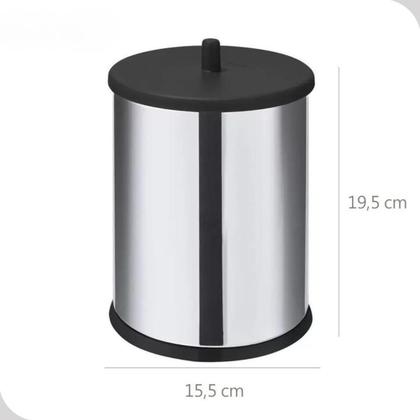 Imagem de Cesto de Lixo Inox Pequeno 3,2L Pia Cozinha Martinazzo