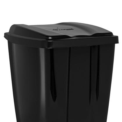 Imagem de Cesto De Lixo Lixeira Preta 20 Litros Com Pedal - Jaguar