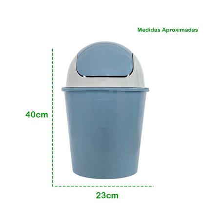 Imagem de Cesto De Lixo Lixeira Tampa Basculante 7 Litros 37cm Usual