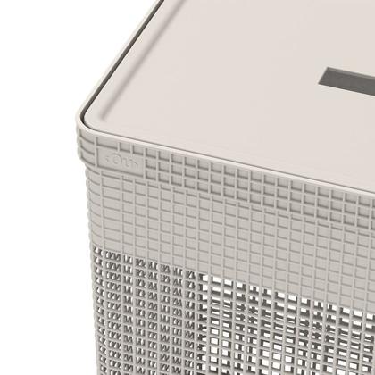 Imagem de Cesto de Roupa com Tampa Roupeiro Brinquedos Grid 49 Litros CG450