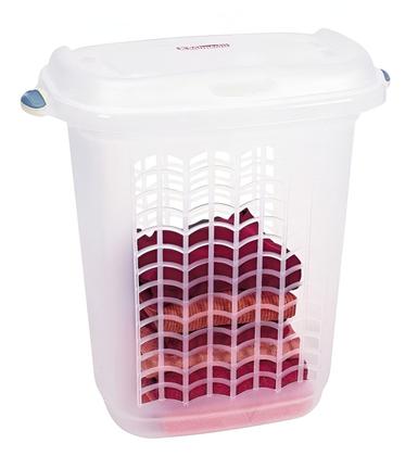 Imagem de Cesto de Roupa Plástico 46,4 Litros com Tampa Lavanderia Banheiro Branco - 265 Sanremo
