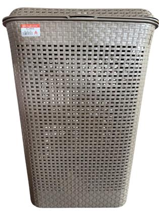Imagem de Cesto de Roupa Retangular 72 Litros Rattan