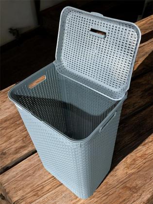 Imagem de Cesto de Roupa Retangular 72 Litros Rattan