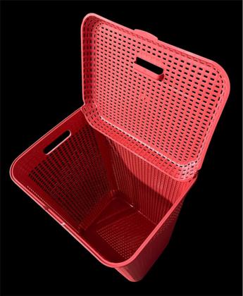 Imagem de Cesto de Roupa Retangular 72 Litros Rattan