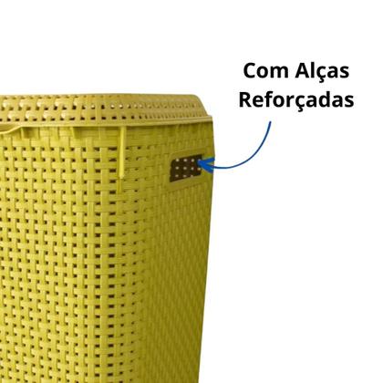 Imagem de Cesto De Roupa Suja De Lavanderia 60l Lottus Ratan