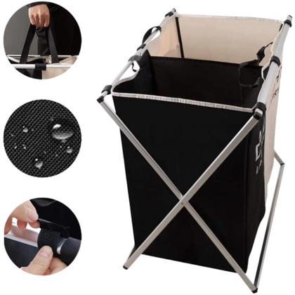 Imagem de Cesto De Roupa Suja Lavanderia 2 Divisórias Separador De Cor