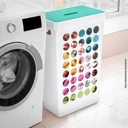 Imagem de Cesto De Roupa Suja Roupeiro C/ Tampa 43 Litros Arthi 5903-8160