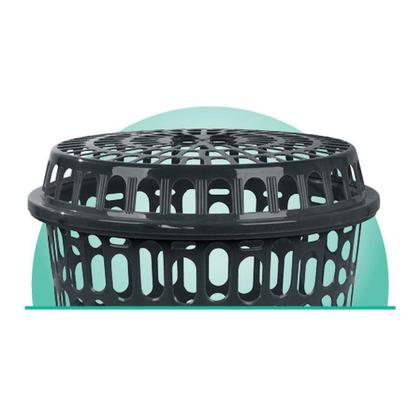 Imagem de Cesto De Roupa Telado Com Tampa 60 L Preto Multiuso Arqplast