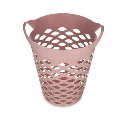Imagem de Cesto de Roupas Flexivel 44 Litros Rosa Redondo Com Alça SR1844 Sanremo
