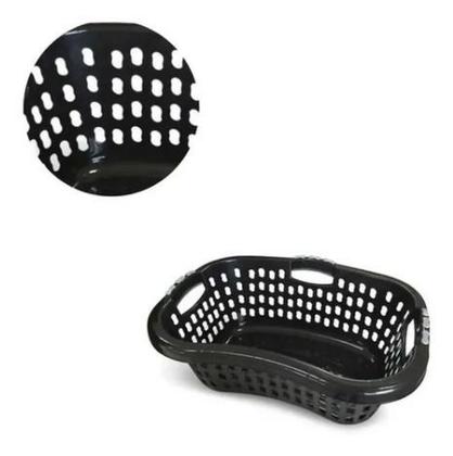 Imagem de Cesto de Roupas Multiuso Telado Angular Preto 32Lts 25610 Arqplast
