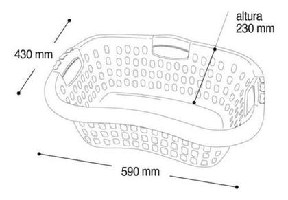 Imagem de Cesto de Roupas Multiuso Telado Angular Preto 32Lts 25610 Arqplast