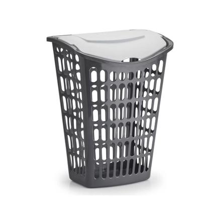 Imagem de Cesto De Roupas Sujas Multiuso Telado Com Tampa 40 Litros Sortido