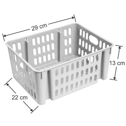 Imagem de Cesto Decorativo Empilhavel Organizador Cozinha Casa Kit C/3