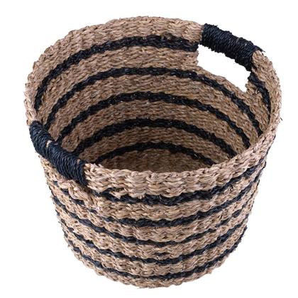 Imagem de Cesto Decorativo Redondo Cazza Oasis 23x29cm Listrado