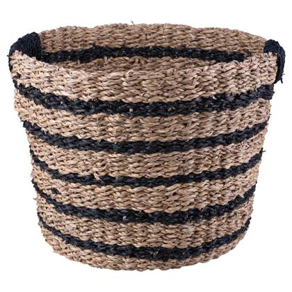 Imagem de Cesto Decorativo Redondo Cazza Oasis 23x29cm Listrado