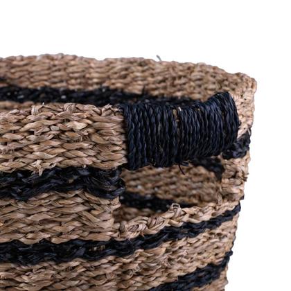 Imagem de Cesto Decorativo Redondo Cazza Oasis 23x29cm Listrado