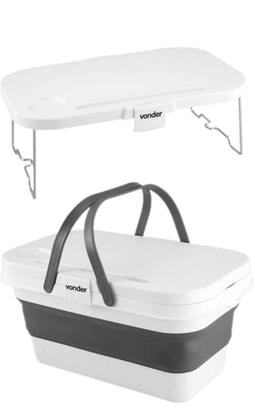 Imagem de Cesto dobrável Camping com alças 16 litros VONDER