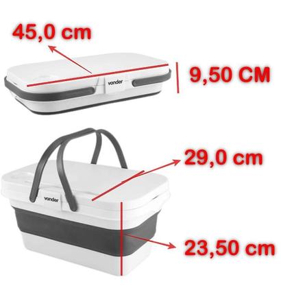 Imagem de Cesto Dobrável Com Alças 16 Litros Vonder