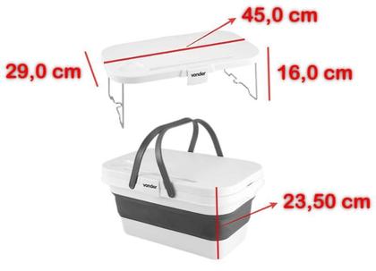 Imagem de Cesto Dobrável Com Alças 16 Litros Vonder