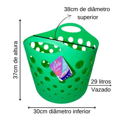 Imagem de Cesto Flexível Vazado 29 Lts Guarda Roupa Brinquedo Casamia