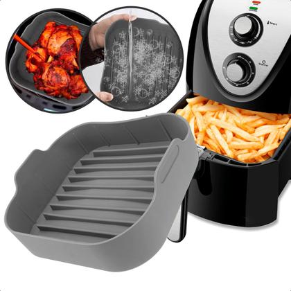 Imagem de Cesto Forma De Silicone Air Fryer Reutilizavel Microondas