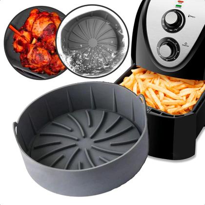 Imagem de Cesto Forma De Silicone Air Fryer Reutilizavel Microondas