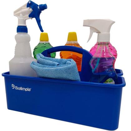 Imagem de Cesto Funcional Organizador Azul Bralimpia