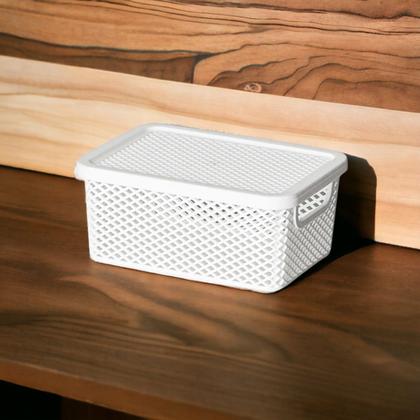 Imagem de Cesto Linea Organizador Com tampa e Alça 26 cm