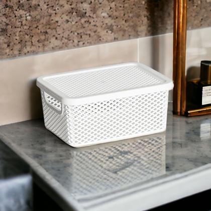 Imagem de Cesto Linea Organizador Com tampa e Alça 26 cm