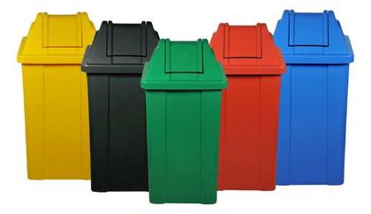 Imagem de Cesto Lixeira Com Tampa Vai-vem 100l Jsn