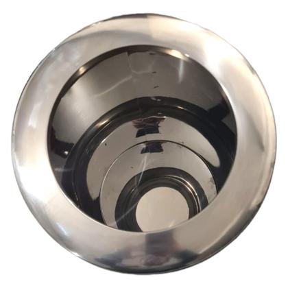 Imagem de Cesto Lixeira Em Aço Inox Com Aro Cozinha Banheiro 5 Litros