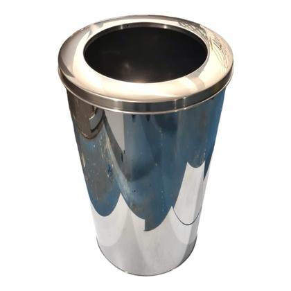 Imagem de Cesto Lixeira Em Aço Inox Com Aro Cozinha Banheiro 5 Litros