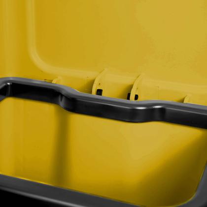 Imagem de Cesto Lixeira Plástica Resistente Pedal Reforçado 50 Lts Lixão Cozinha Banheiro