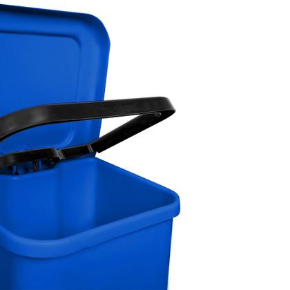 Imagem de Cesto Lixeira Plástica Resistente Pedal Reforçado 50 Lts Lixão Cozinha Banheiro