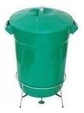 Imagem de Cesto Lixeira Plástico Pedal Com Armação Em Aço 100 Litros