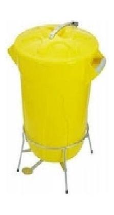 Imagem de Cesto Lixeira Plástico Pedal Com Armação Em Aço 100 Litros