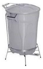 Imagem de Cesto Lixeira Plástico Pedal Com Armação Em Aço 100 Litros