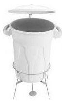 Imagem de Cesto Lixeira Plástico Pedal Com Armação Em Aço 100 Litros