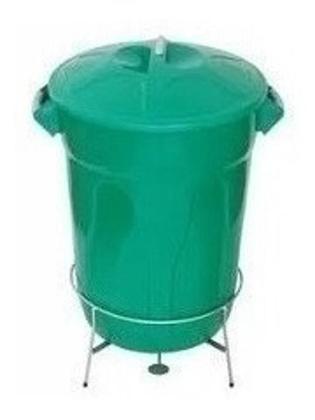 Imagem de Cesto Lixeira Plástico Pedal Com Armação Em Aço 60 Litros