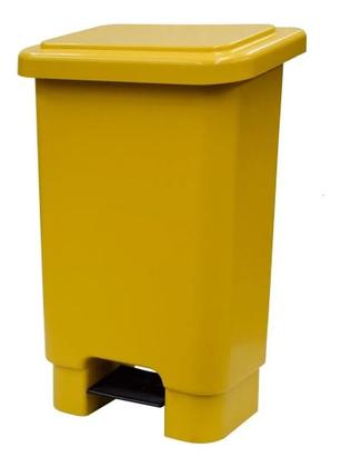 Imagem de Cesto Lixeira Retangular Plastica Pedal 15lts Cores E Branca