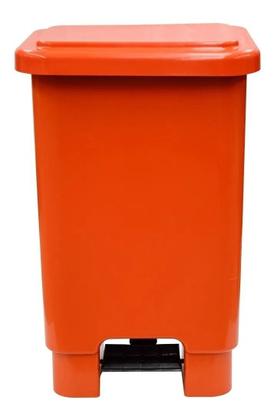 Imagem de Cesto Lixeira Retangular Plastica Pedal 15lts Cores E Branca