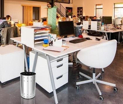 Imagem de Cesto - Lixeira Telado Para Escritório - Aço Inox 13 Litros