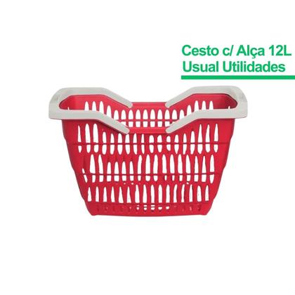 Imagem de Cesto Multiuso 12 Litros Supermercado Comércio Organizador Compras Cestinha