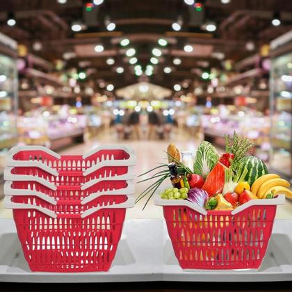 Imagem de Cesto Multiuso 12 Litros Supermercado Comércio Organizador Compras Cestinha