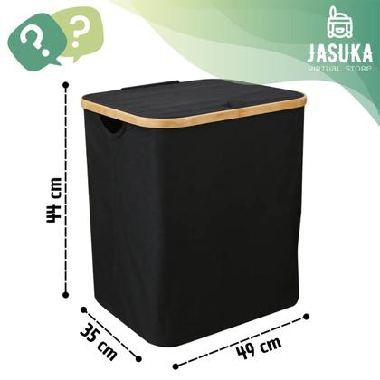 Imagem de Cesto Multiuso Banheiro Quarto Dobrável com Tampa para Roupa Brinquedo Resistente a Água